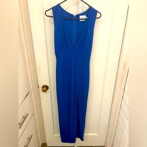 Bright Blue Tight Maxi Dress